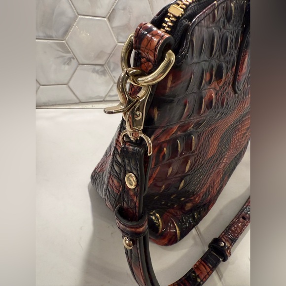 Brahmin’s Duxbury Satchel Contour Melbourne Large Handbag Shoulder Strap EUC - Picture 8 of 16